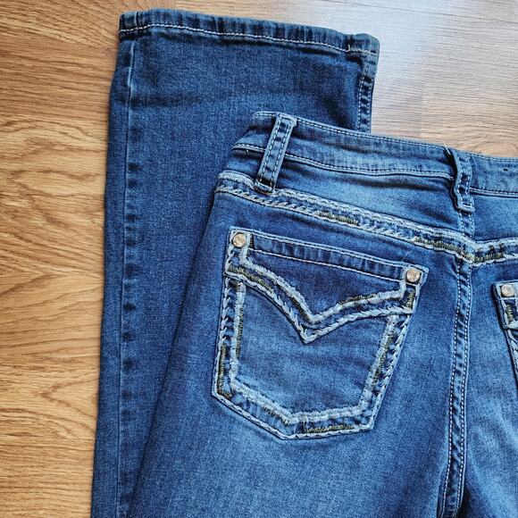 Shyanne Jeans Womens Size 31 Reg Blue Denim Bootcut Embroidered Embellished - Picture 6 of 11